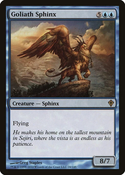 Goliath Sphinx, carta Magic di tipo Creature — Sphinx illustrata da Greg Staples