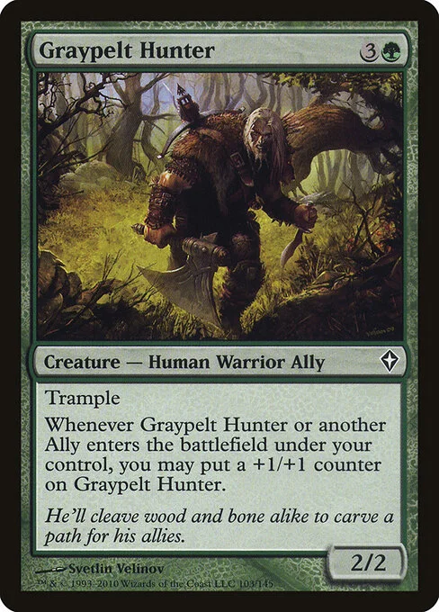 Graypelt Hunter, carta Magic di tipo Creature — Human Warrior Ally illustrata da Svetlin Velinov