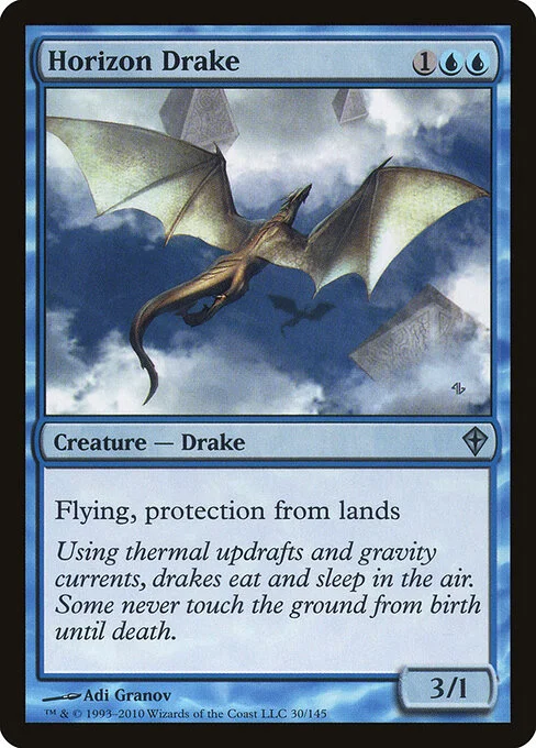 Horizon Drake, carta Magic di tipo Creature — Drake illustrata da Adi Granov