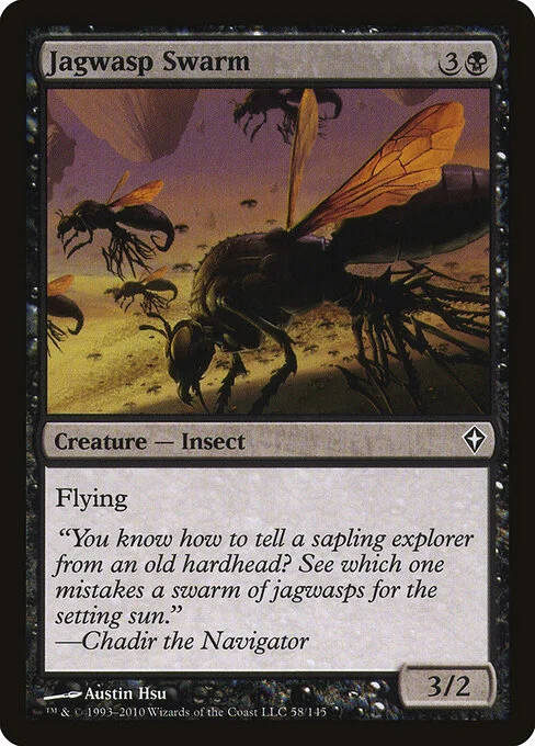 Jagwasp Swarm, carta Magic di tipo Creature — Insect illustrata da Austin Hsu