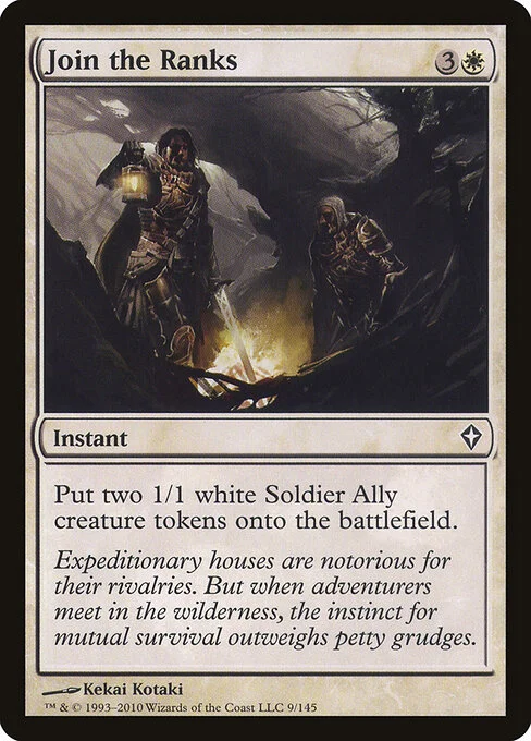 Join the Ranks, carta Magic di tipo Instant illustrata da Kekai Kotaki