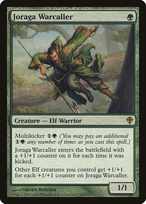 Joraga Warcaller, carta Magic di tipo Creature — Elf Warrior illustrata da Steven Belledin