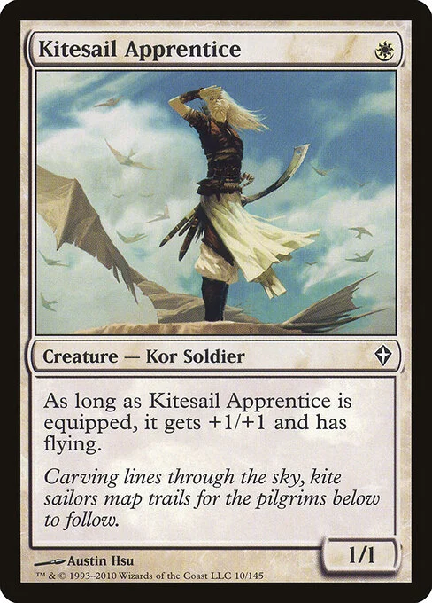 Kitesail Apprentice, carta Magic di tipo Creature — Kor Soldier illustrata da Austin Hsu