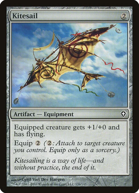 Kitesail, carta Magic di tipo Artifact — Equipment illustrata da Cyril Van Der Haegen