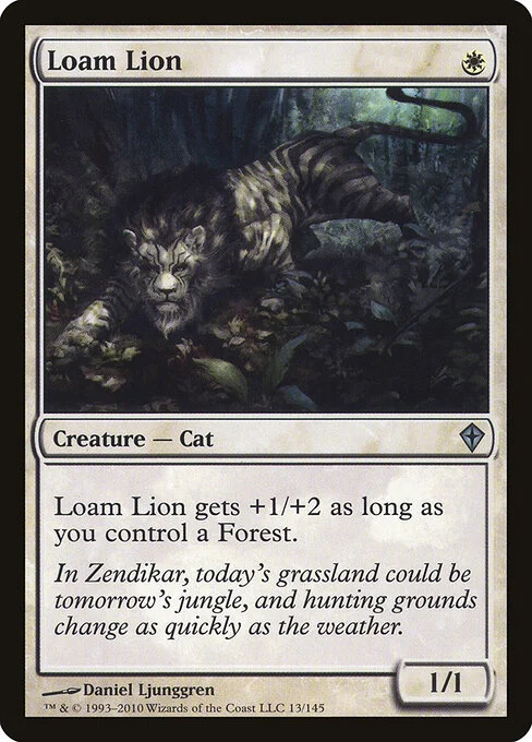 Loam Lion, carta Magic di tipo Creature — Cat illustrata da Daniel Ljunggren