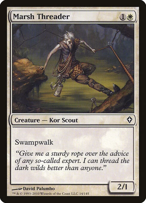 Marsh Threader, carta Magic di tipo Creature — Kor Scout illustrata da David Palumbo