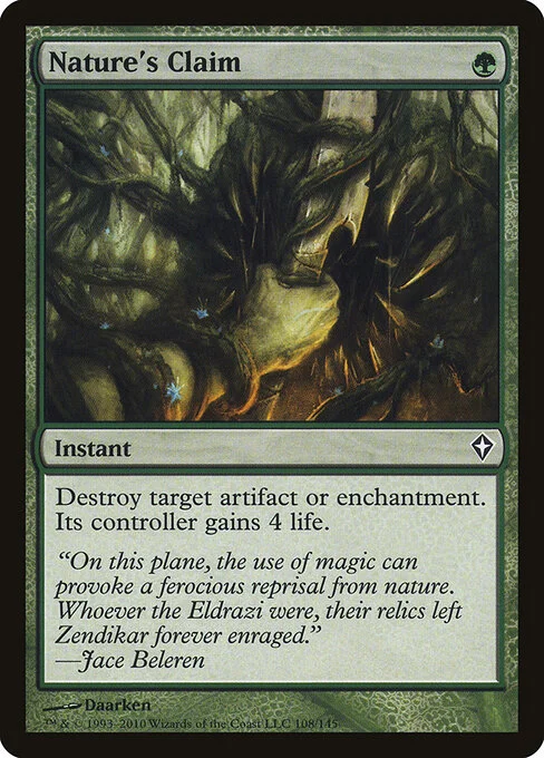 Nature's Claim, carta Magic di tipo Instant illustrata da Daarken