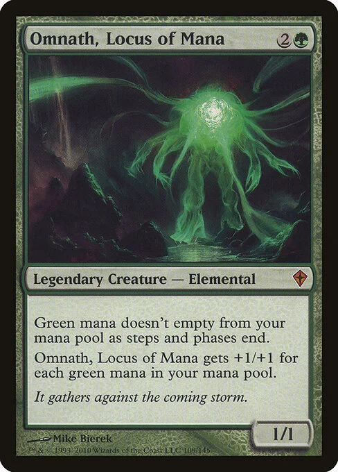 Omnath, Locus of Mana, carta Magic di tipo Legendary Creature — Elemental illustrata da Mike Bierek