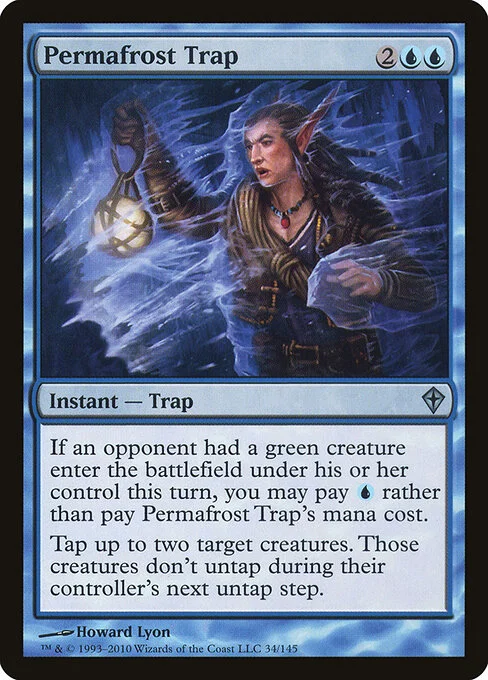 Permafrost Trap, carta Magic di tipo Instant — Trap illustrata da Howard Lyon