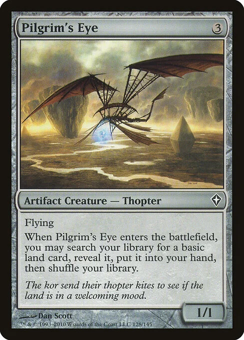 Pilgrim's Eye, carta Magic di tipo Artifact Creature — Thopter illustrata da Dan Murayama Scott
