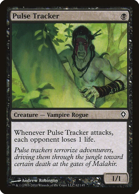 Pulse Tracker, carta Magic di tipo Creature — Vampire Rogue illustrata da Andrew Robinson