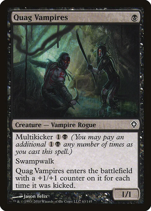 Quag Vampires, carta Magic di tipo Creature — Vampire Rogue illustrata da Jason Felix