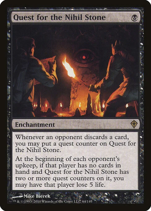 Quest for the Nihil Stone, carta Magic di tipo Enchantment illustrata da Mike Bierek