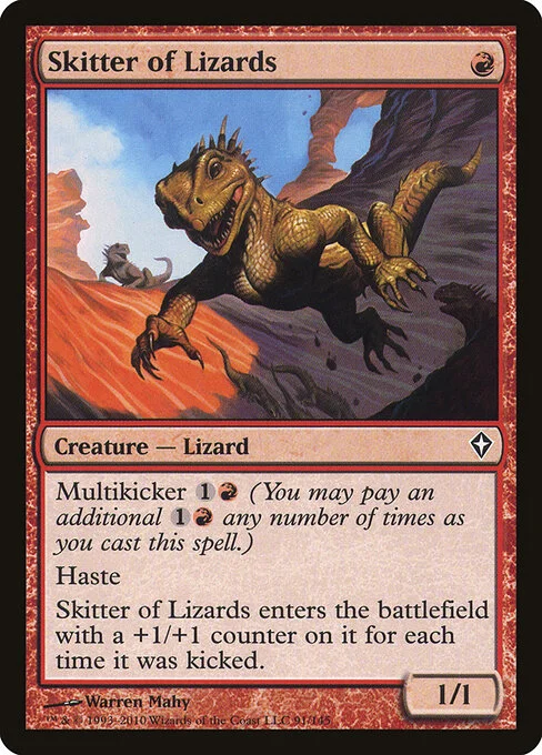 Skitter of Lizards, carta Magic di tipo Creature — Lizard illustrata da Warren Mahy