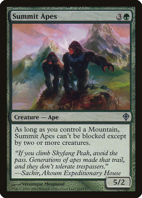Summit Apes, carta Magic di tipo Creature — Ape illustrata da Véronique Meignaud
