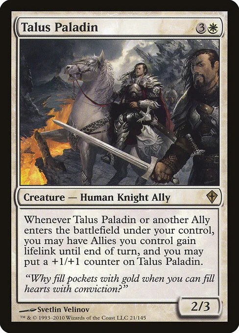 Talus Paladin, carta Magic di tipo Creature — Human Knight Ally illustrata da Svetlin Velinov