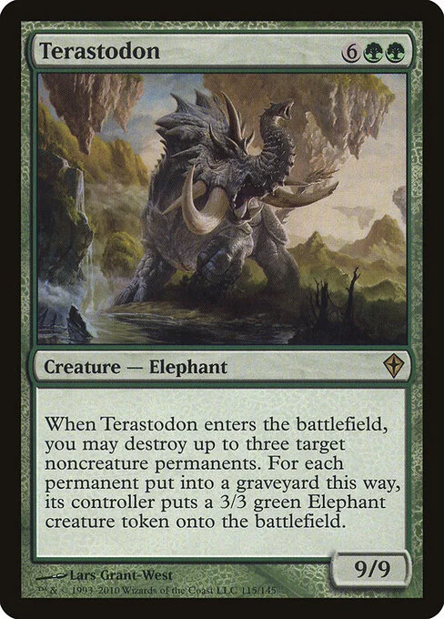 Terastodon, carta Magic di tipo Creature — Elephant illustrata da Lars Grant-West