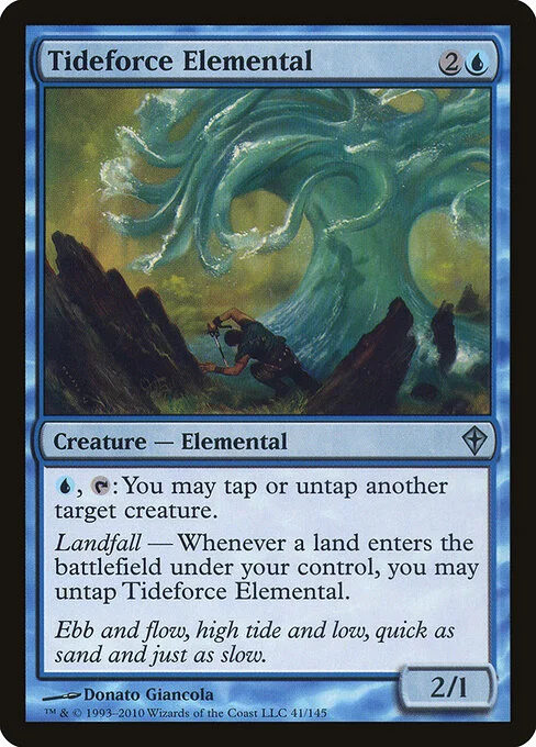 Tideforce Elemental, carta Magic di tipo Creature — Elemental illustrata da Donato Giancola