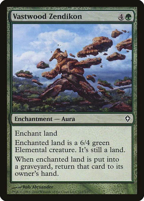 Vastwood Zendikon, carta Magic di tipo Enchantment — Aura illustrata da Rob Alexander