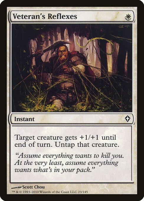 Veteran's Reflexes, carta Magic di tipo Instant illustrata da Scott Chou