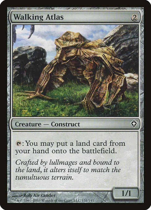 Walking Atlas, carta Magic di tipo Artifact Creature — Construct illustrata da Rob Alexander