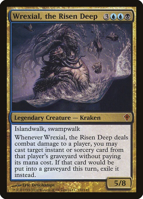 Wrexial, the Risen Deep, carta Magic di tipo Legendary Creature — Kraken illustrata da Eric Deschamps