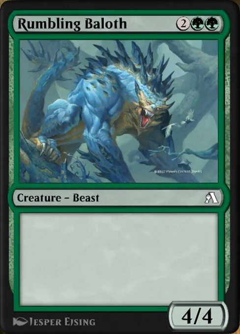Rumbling Baloth, carta Magic di tipo Creature — Beast illustrata da Jesper Ejsing