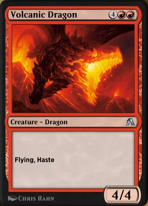Volcanic Dragon, carta Magic di tipo Creature — Dragon illustrata da Chris Rahn