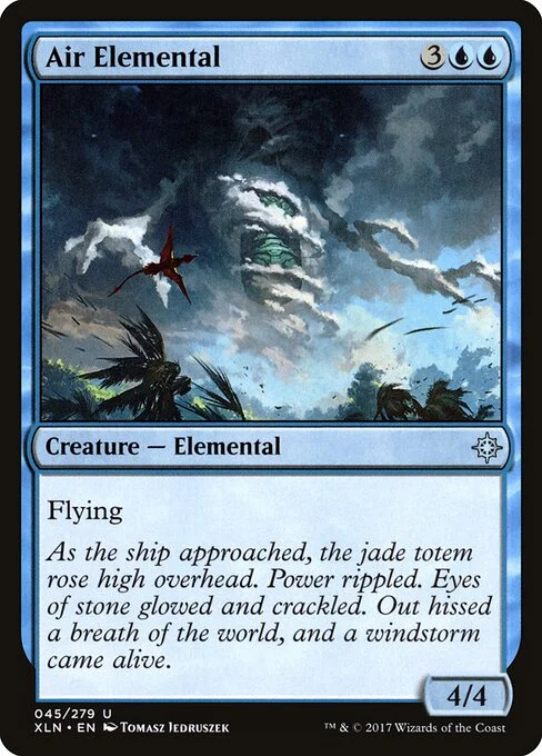 Air Elemental, carta Magic di tipo Creature — Elemental illustrata da Tomasz Jedruszek