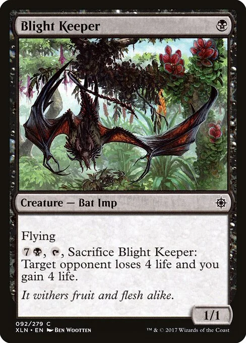 Blight Keeper, carta Magic di tipo Creature — Bat Imp illustrata da Ben Wootten