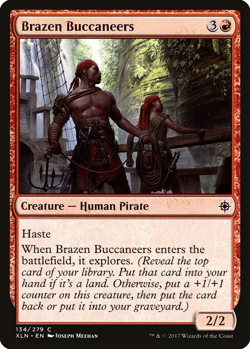 Brazen Buccaneers, carta Magic di tipo Creature — Human Pirate illustrata da Joseph Meehan
