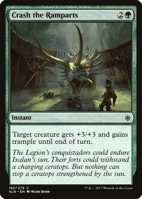Crash the Ramparts, carta Magic di tipo Instant illustrata da Mark Behm