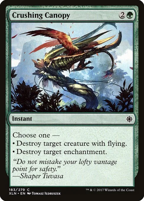 Crushing Canopy, carta Magic di tipo Instant illustrata da Tomasz Jedruszek