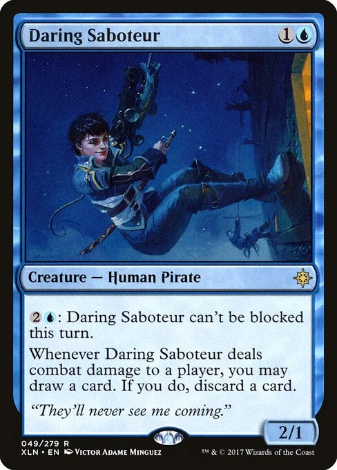 Daring Saboteur, carta Magic di tipo Creature — Human Pirate illustrata da Victor Adame Minguez