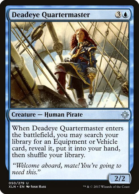 Deadeye Quartermaster, carta Magic di tipo Creature — Human Pirate illustrata da Josh Hass