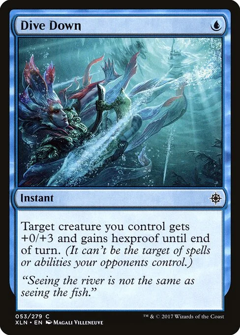 Dive Down, carta Magic di tipo Instant illustrata da Magali Villeneuve