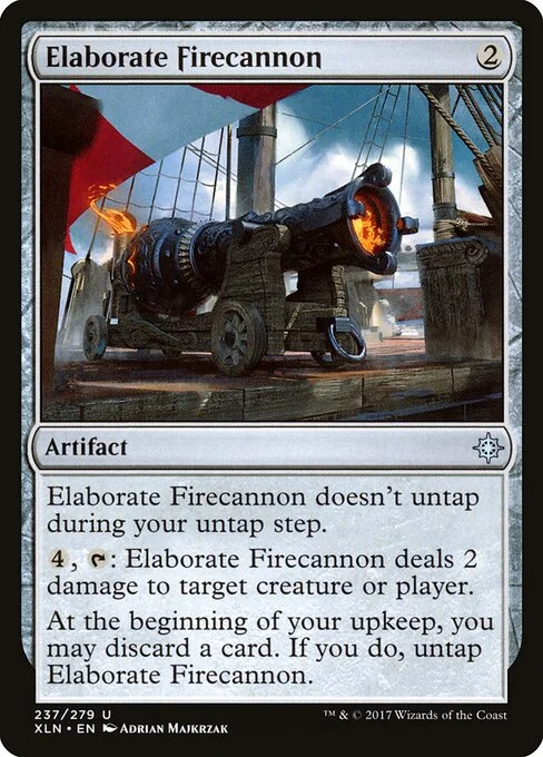 Elaborate Firecannon, carta Magic di tipo Artifact illustrata da Adrian Majkrzak