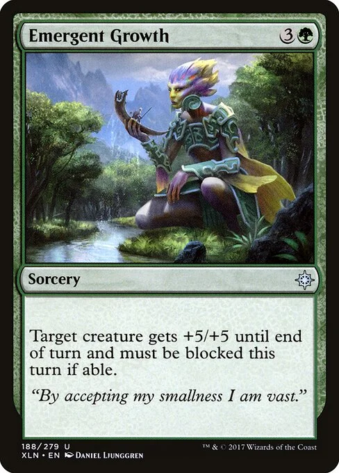 Emergent Growth, carta Magic di tipo Sorcery illustrata da Daniel Ljunggren