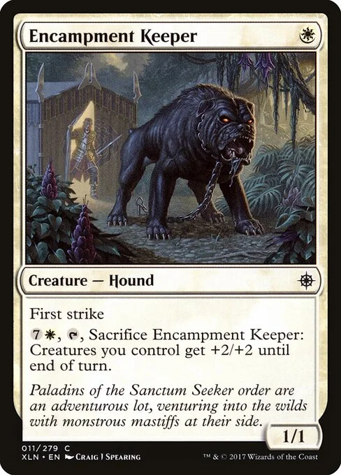 Encampment Keeper, carta Magic di tipo Creature — Dog illustrata da Craig J Spearing