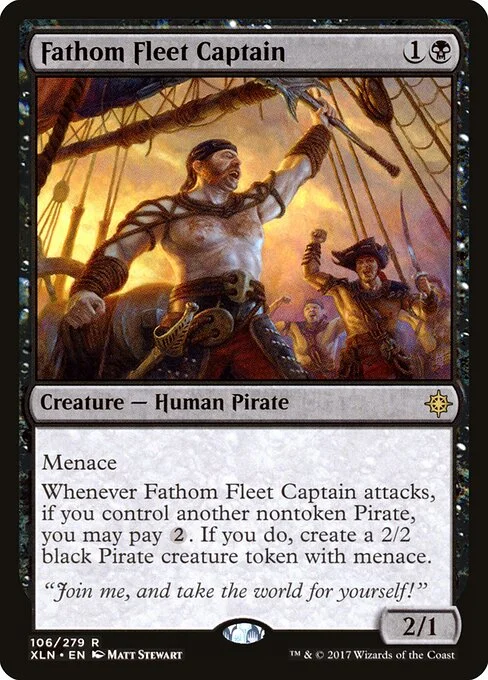 Fathom Fleet Captain, carta Magic di tipo Creature — Human Pirate illustrata da Matt Stewart