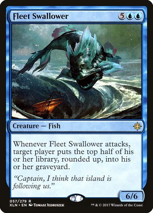 Fleet Swallower, carta Magic di tipo Creature — Fish illustrata da Tomasz Jedruszek