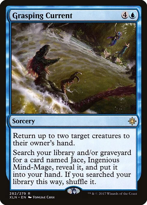 Grasping Current, carta Magic di tipo Sorcery illustrata da Yongjae Choi