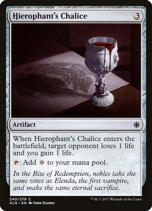 Hierophant's Chalice, carta Magic di tipo Artifact illustrata da John Stanko