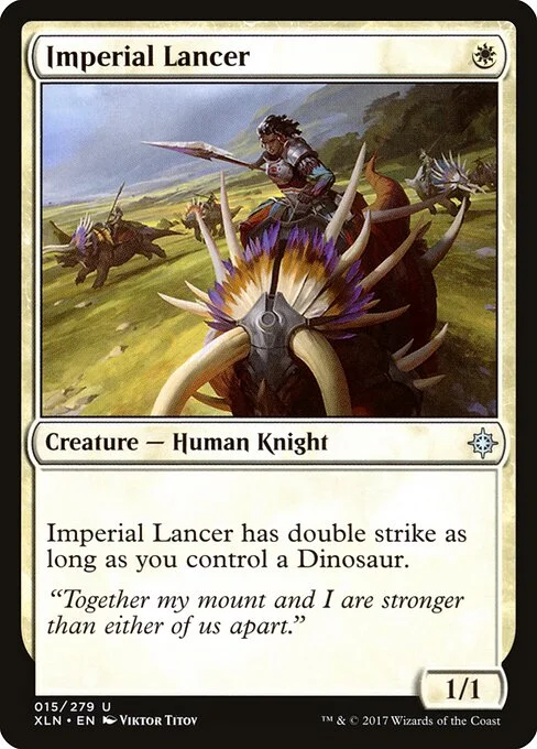 Imperial Lancer, carta Magic di tipo Creature — Human Knight illustrata da Viktor Titov
