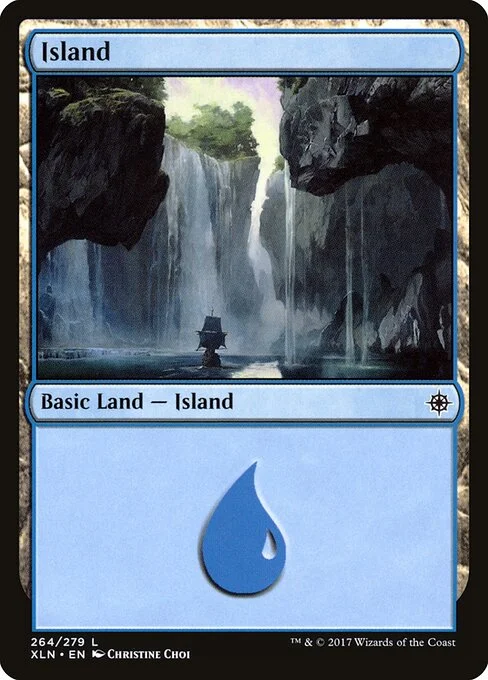 Island, carta Magic di tipo Basic Land — Island illustrata da Christine Choi