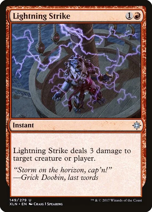Lightning Strike, carta Magic di tipo Instant illustrata da Craig J Spearing