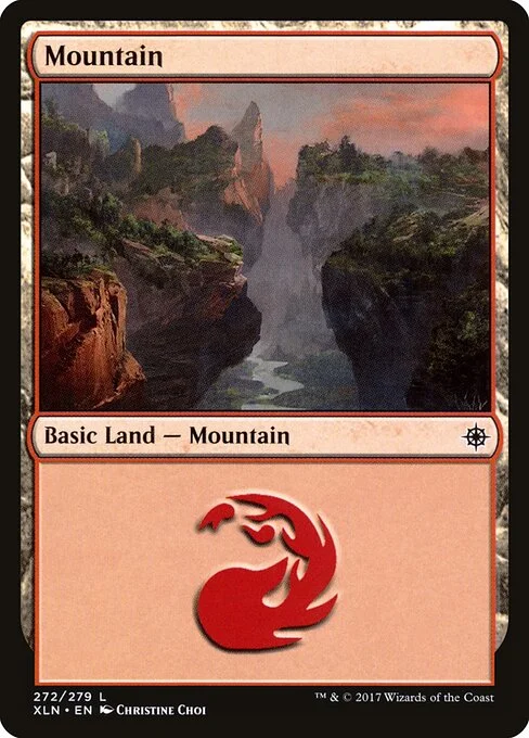 Mountain, carta Magic di tipo Basic Land — Mountain illustrata da Christine Choi