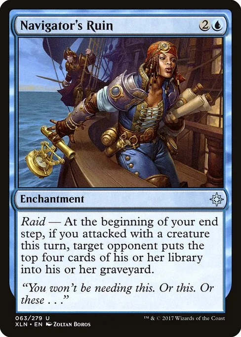 Navigator's Ruin, carta Magic di tipo Enchantment illustrata da Zoltan Boros
