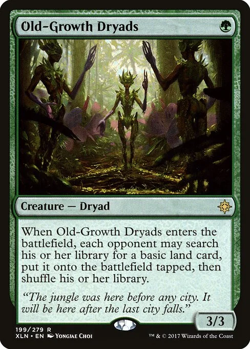 Old-Growth Dryads, carta Magic di tipo Creature — Dryad illustrata da Yongjae Choi