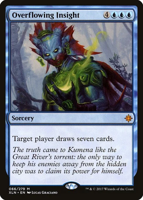 Overflowing Insight, carta Magic di tipo Sorcery illustrata da Lucas Graciano